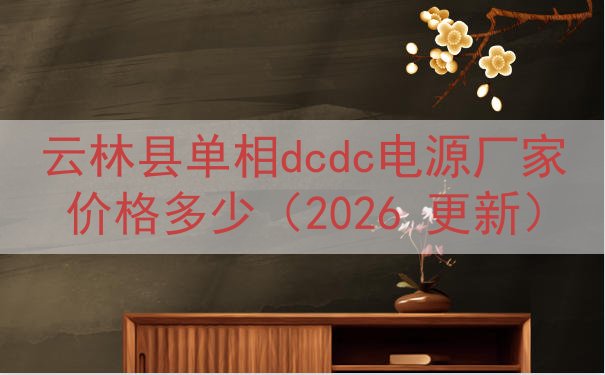 云林县单相dcdc电源厂家价格多少（2026 更新）